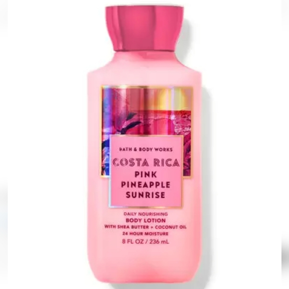 🛍BOGO 50% OFF🌄🍍🛁🧴NWT‼️BBW"Costa Rica Pink Pineapple Sunrise" 3-piece Set - Picture 6 of 10